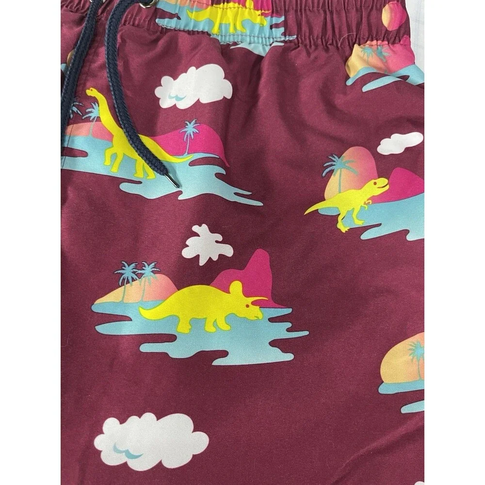 U.S. Surf Club Men's Dinosaur Print Swim Trunks - Size XL